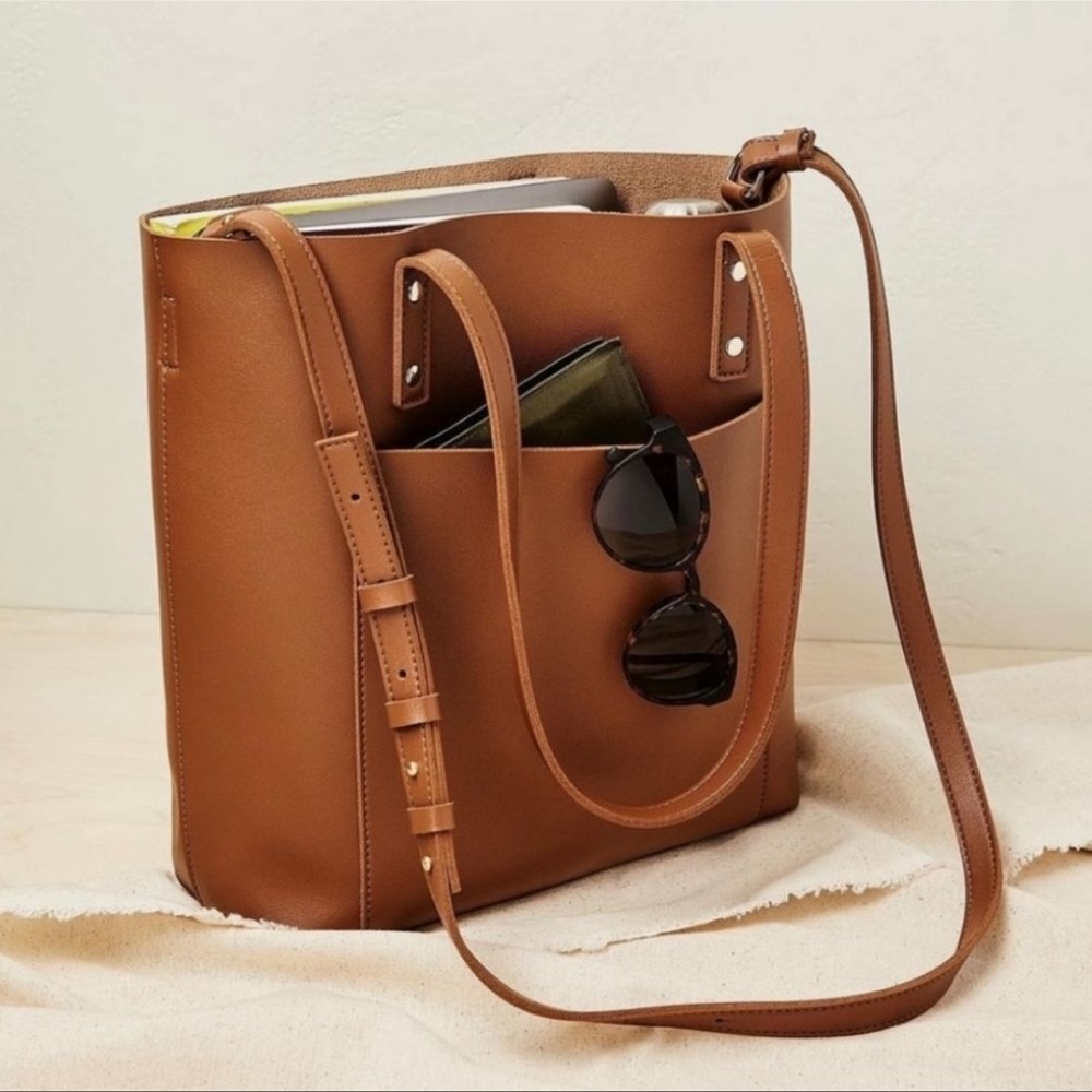 Henny + Lev Vegan Leather 2-In-1 Everyday Tote Bag